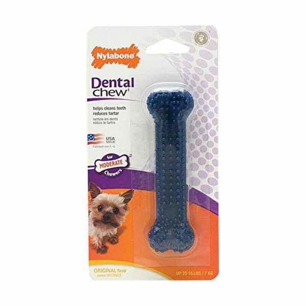 Hondenspeelgoed Nylabone Klein Blauw Natuurlijk Kip Thermoplast Maat XS