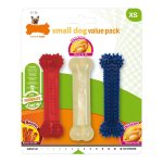 Kauwspeelgoed voor honden Nylabone Value Pack Bacon Maat S Kip Thermoplast (3 pcs)