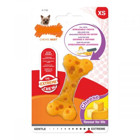 Kauwspeelgoed voor honden Nylabone Dura Chew Kaas Nylon Maat XS