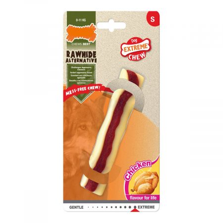 Kauwspeelgoed voor honden Nylabone Extreme Chew Roll	Rawhide Maat S Kip Nylon