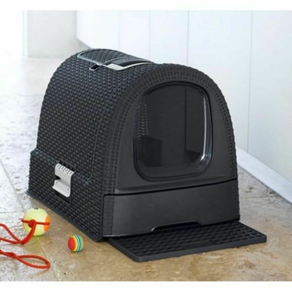 Kattenbak Curver 51 x 38,5 x 39,5 cm Antraciet