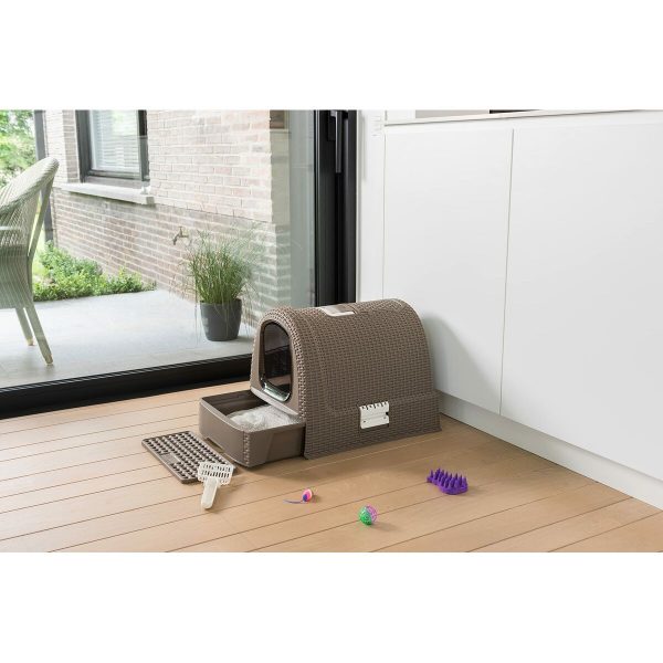 Kattenbak Curver Mocha