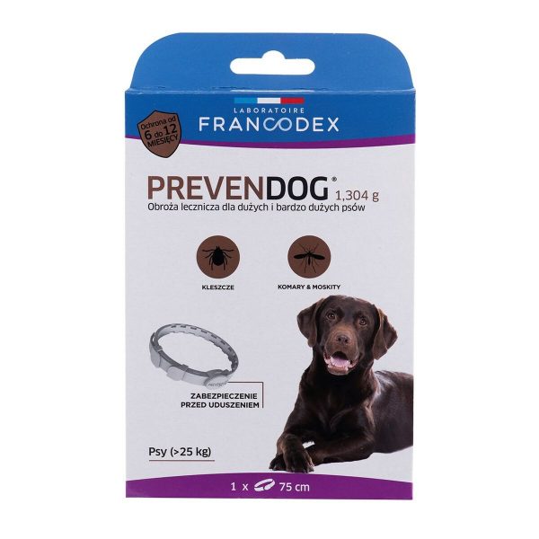 Anti-parasite collar Francodex PrevenDog 75 cm Teken