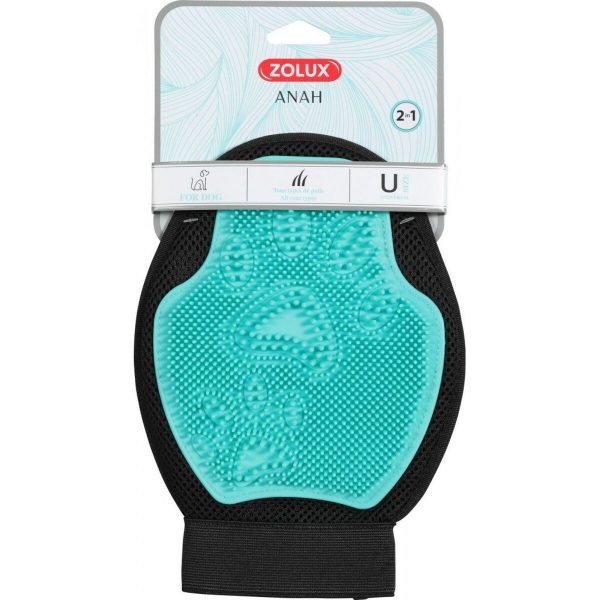 Hondenkam Zolux 470837 Handschoenen Zwart Multicolour Zwart/Blauw
