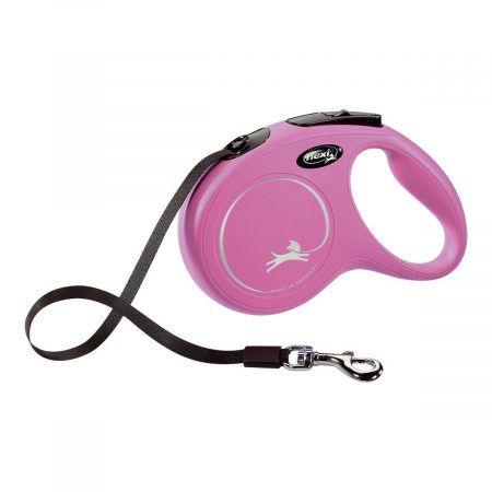 Hondenriem Flexi NEW CLASSIC 5m Roze Maat S