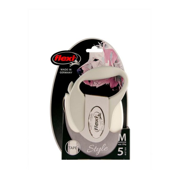 Hondenriem Flexi STYLE 3 m Maat S Wit