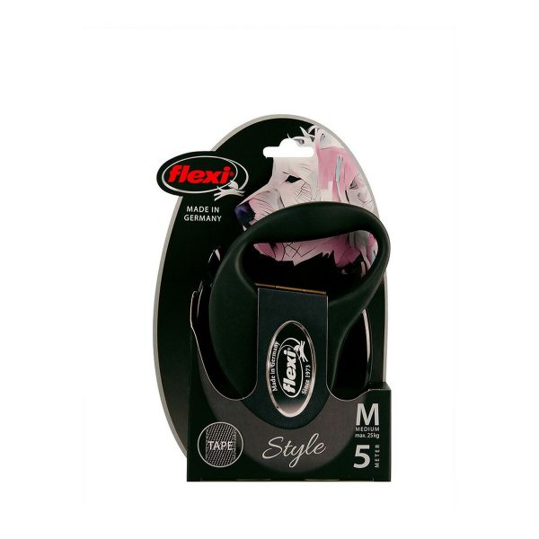 Hondenriem Flexi STYLE 3 m Zwart Maat S