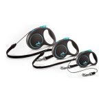 Hondenriem Flexi BLACK DESIGN 5 m Zilverkleurig M