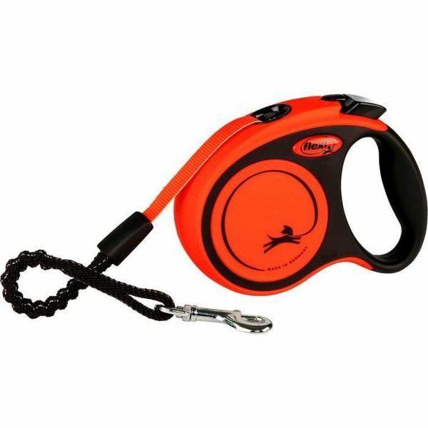 Hondenriem Flexi XTREME Zwart Oranje 3 m