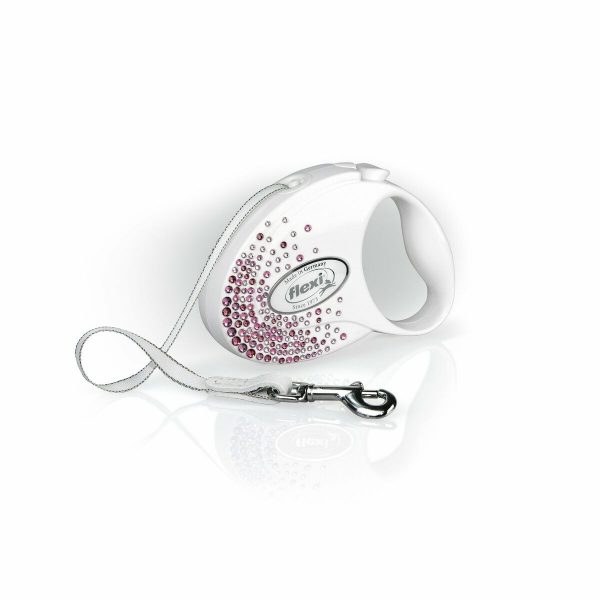 Hondenriem Flexi Glam Splash 3 m Wit S
