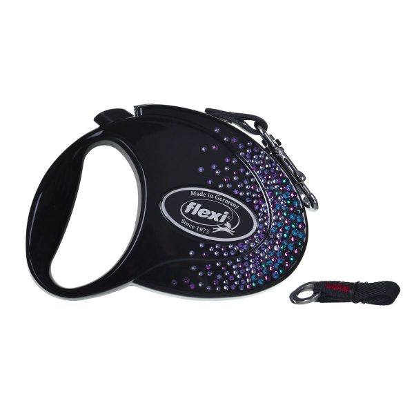 Hondenriem Flexi Glam Splash 5 m Zwart