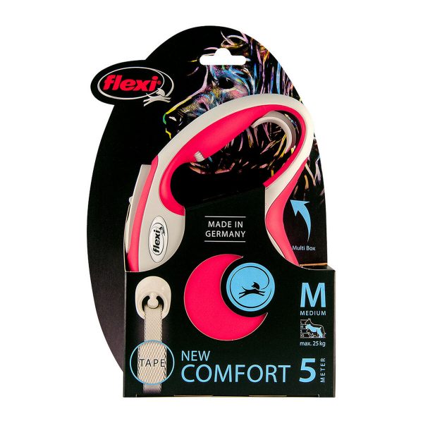 Hondenriem Flexi NEW COMFORT 5 m Rood Maat S