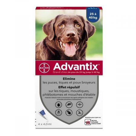 Middel tegen parasieten Advantix Pipetten 25-40 Kg 4 ml 4 Stuks