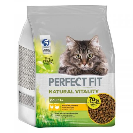 Kattenvoer Perfect Fit Adult Natural Vitality Chicken Volwassen Kip Pauw 2,4 kg