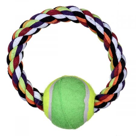 Hondenspeelgoed Trixie Tennis Multicolour Polyester Katoen