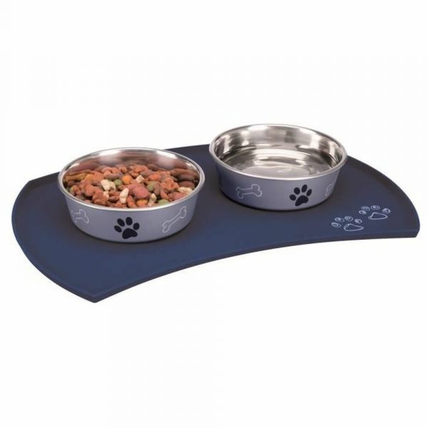 Voerbak voor honden Trixie 24568 Blauw Siliconen Silicium