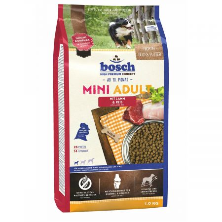 Voer BOSCH Mini Adult Volwassen Lam 1 kg