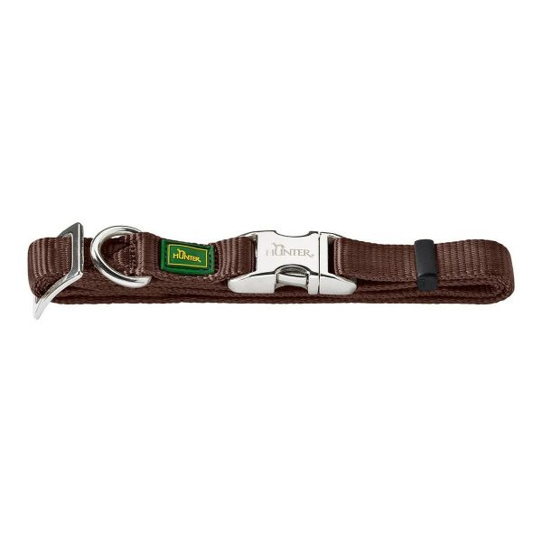 Hondenhalsband Hunter Alu-Strong Bruin Maat S (30-45 cm)