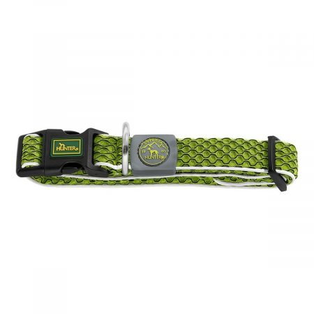 Hondenhalsband Hunter Basic Draad Limoen 20