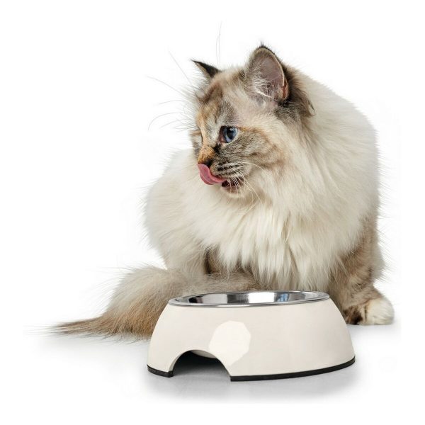 Voerbak voor honden Hunter Melamine Roestvrij staal Wit 350 ml (18,5 x 18,5 x 9,5 cm)