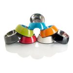 Voerbak voor honden Hunter Melamine Roestvrij staal Zwart 160 ml (14,5 x 14,5 x 7 cm)