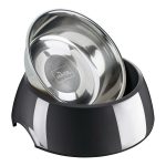Voerbak voor honden Hunter Melamine Roestvrij staal Zwart 700 ml (22 x 22 x 11,5 cm)