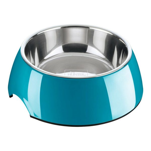 Voerbak voor honden Hunter Melamine Roestvrij staal Blue 160 ml (14,5 x 14,5 x 7 cm)