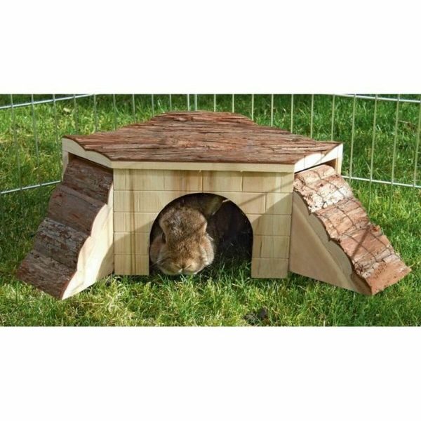 Miniatuurhuis Kerbl Knaagdieren 37 x 37 x 16 cm Bruin Hout