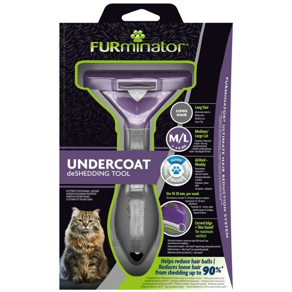 Borstel Furminator FUR151357 Kat Groot Zwart Paars