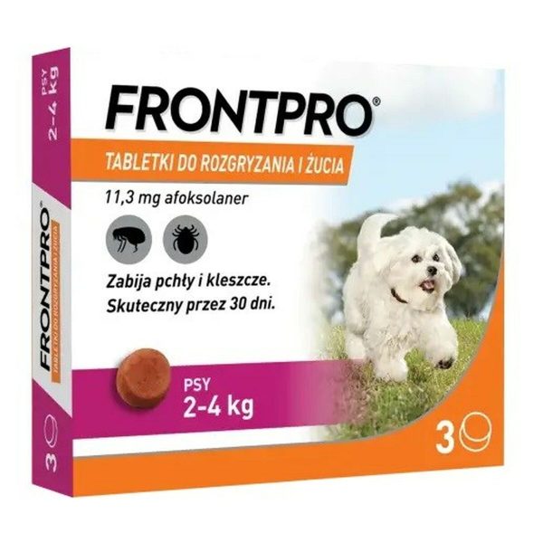 Tabletten FRONTPRO 612469 15 g 3 x 11,3 mg Geschikt voor honden tot 2-4 kg