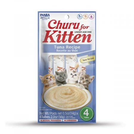 Snack for Cats Inaba Churu for Kitten Tonijn 4 x 14 g