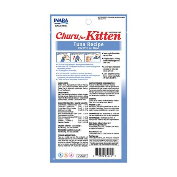 Snack for Cats Inaba Churu for Kitten Tonijn 4 x 14 g