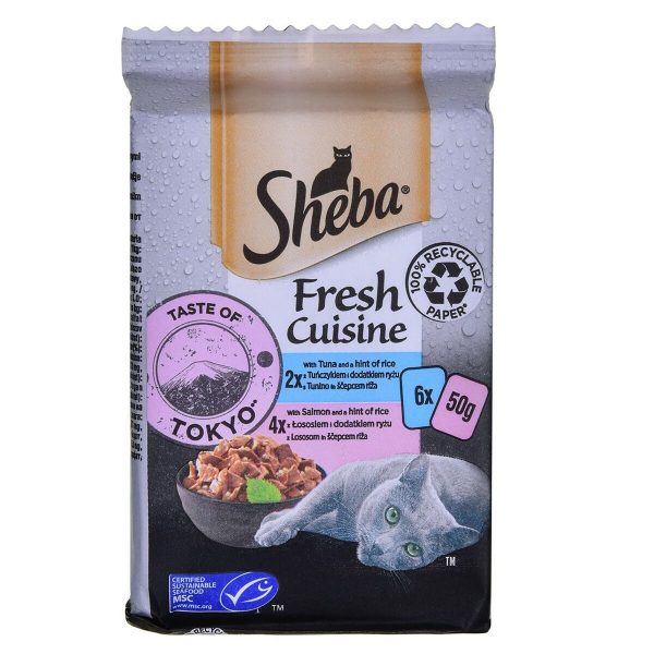 Kattenvoer Sheba                                 Zalm Tonijn 6 x 50 g