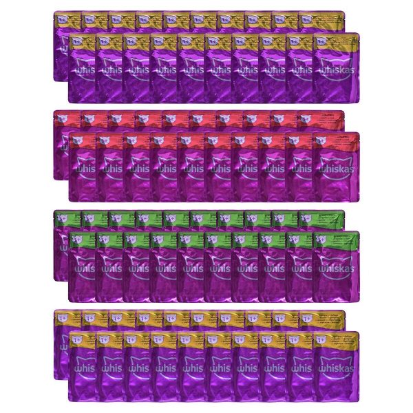 Kattenvoer Whiskas Classic Meals Kip Kalfsvlees Lam Vogels 80 x 85 g
