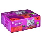 Kattenvoer Whiskas Classic Meals Kip Kalfsvlees Lam Vogels 80 x 85 g