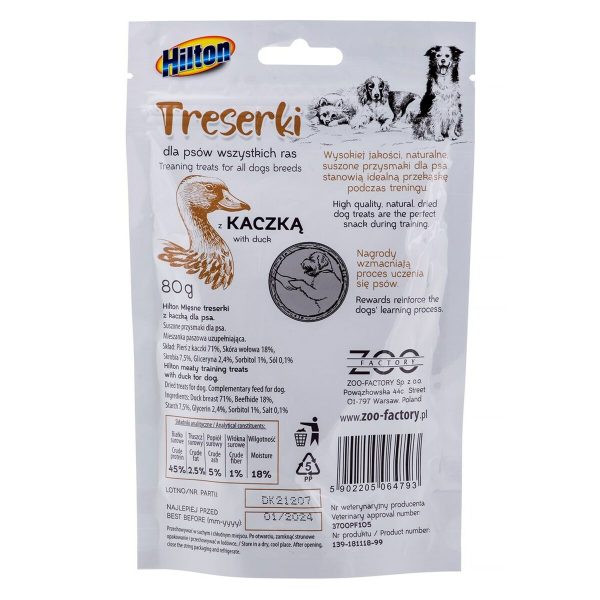 Snack voor honden Hilton Eend 80 g