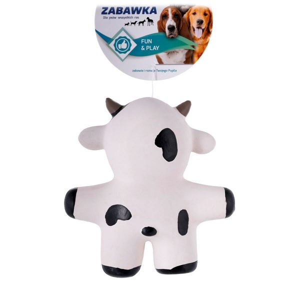 Hondenspeelgoed Hilton Cow Wit Zwart Latex