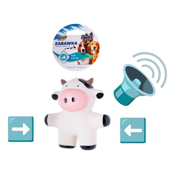 Hondenspeelgoed Hilton Cow Wit Zwart Latex