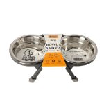 Voerbak voor katten Dingo 14530 Zwart metaal
