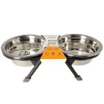 Voerbak voor katten Dingo 14530 Zwart metaal