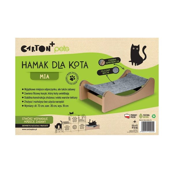 Kattenhangmat Carton+Pets Mia Grijs