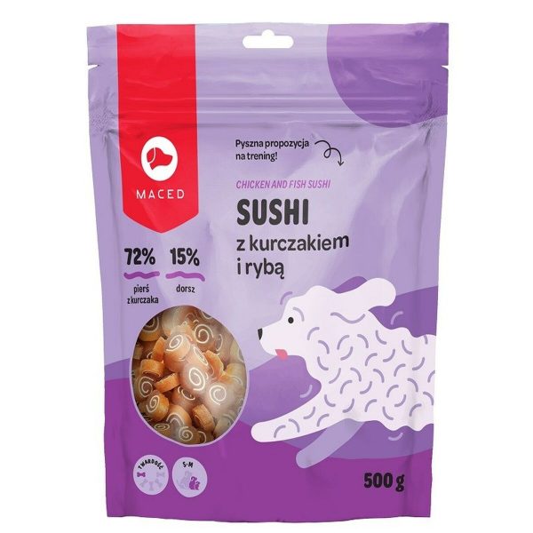 Snack voor honden Maced Kip Vis 500 g