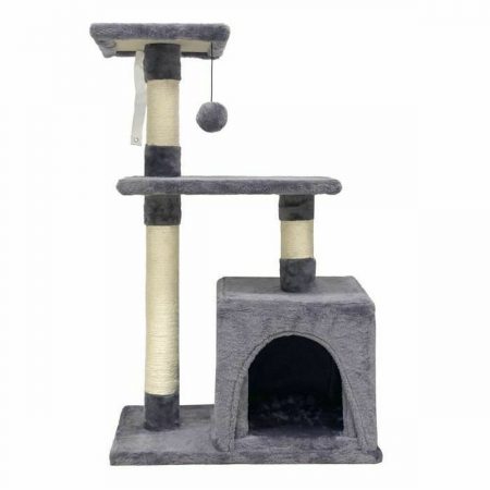 Krabpaal voor Katten POPPY 50 x 30 x 80 cm Grijs