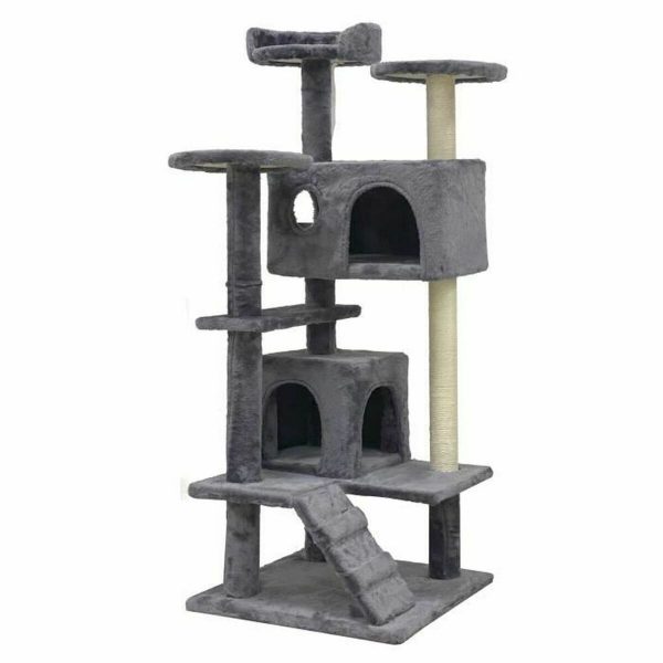 Krabpaal voor Katten Suzi Grijs 50 x 50 x 125 cm
