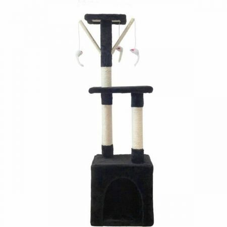 Krabpaal voor Katten Betty 30 x 30 x 110 cm Zwart