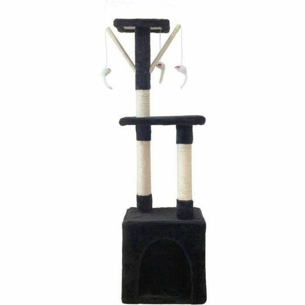 Krabpaal voor Katten Betty 30 x 30 x 110 cm Zwart