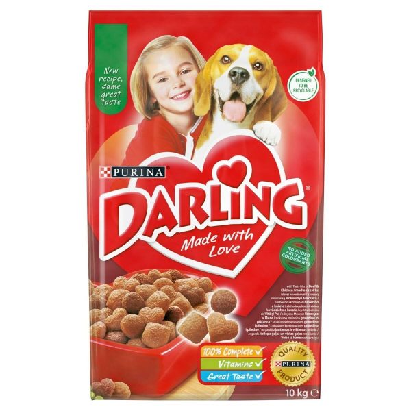 Voer Purina Darling Volwassen Kip Kalfsvlees 10 kg