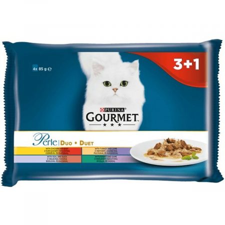 Kattenvoer Purina   Kip Kalfsvlees Lam Eend Wild zwijn Konijnenvlees 4 x 85 g