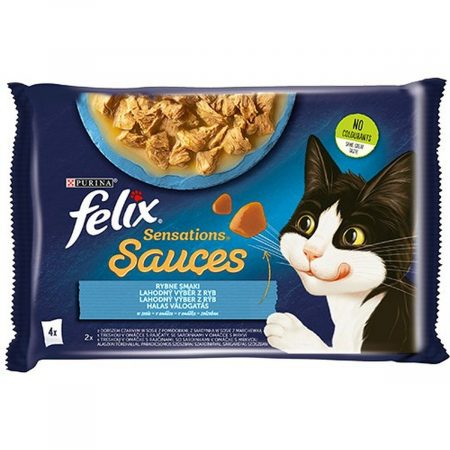 Kattenvoer Purina Felix Sensations Kabeljauw Wortel Tomaat 4 x 85 g