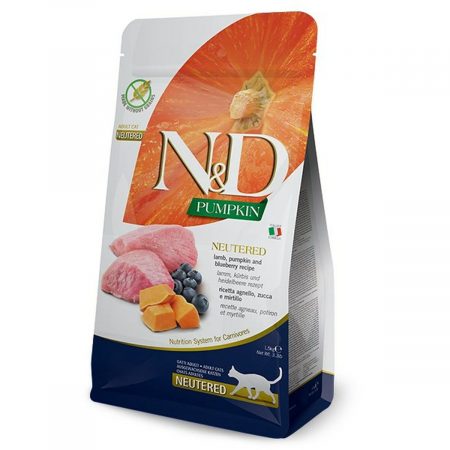 Kattenvoer Farmina  N&D CAT Volwassen Bosbessen Lam Pompoen 300 g